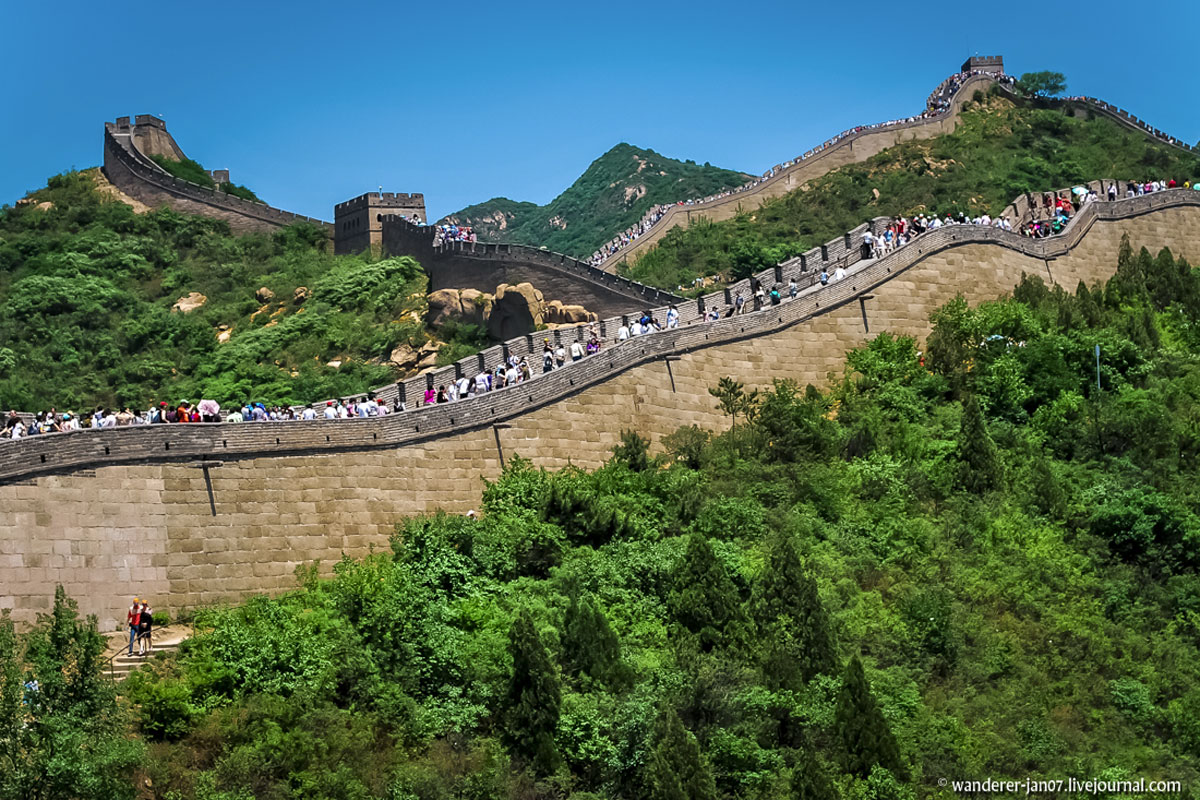 Фото. Великая китайская стена. Август 2006. Китай.