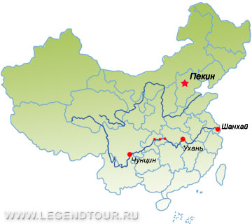 Географическое положениереки Янцзы в Китае.