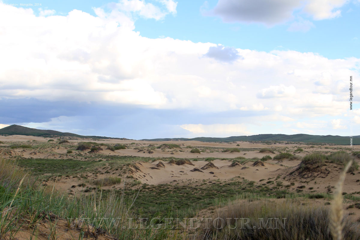 Фотография. Песчаные дюны Ар Бурд Элс. Центральный аймак Монголии.